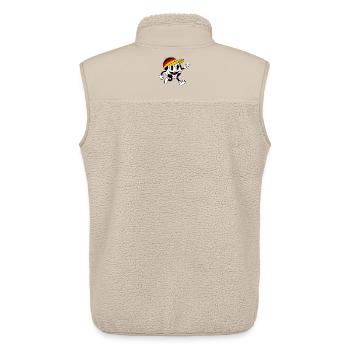 Football Fan Retro Comic Mascot - Unisex Sherpa Gilet by Stanley/Stella - beige - Back - AI Model Male 178 light (178cm)
