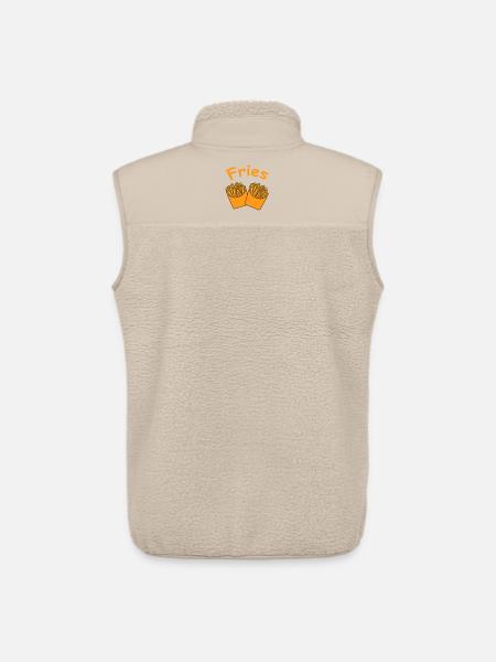 Fries Duo Cartoon YellowOrange - Unisex Sherpa Gilet by Stanley/Stella - beige