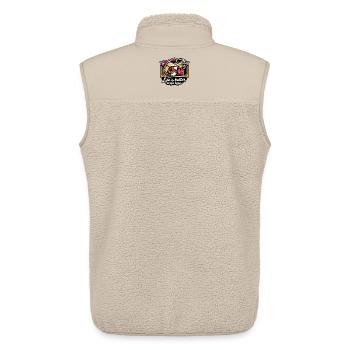La vie est meilleure dans la grange - Veste sans manches sherpa unisexe Stanley/Stella - beige - Dos - AI Model Male 178 light (178cm)