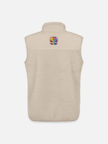 Straight Against Hate Rainbow Pride Equality - Unisex Sherpa Gilet by Stanley/Stella - beige