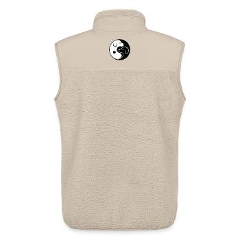 Yin Yang : Chiens - Veste sans manches sherpa unisexe Stanley/Stella - beige - Dos - AI Model Male 178 light (178cm)
