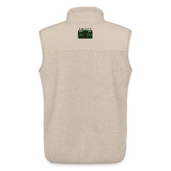 DJ Mixer Mischpult Techno Festival Raver - Veste sans manches sherpa unisexe Stanley/Stella - beige - Dos - AI Model Male 178 light (178cm)