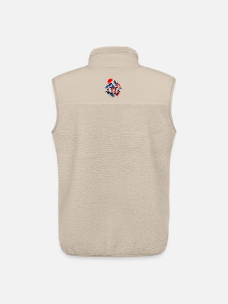 Japan Torii Mountain Sunrise - Unisex Sherpa Gilet by Stanley/Stella - beige