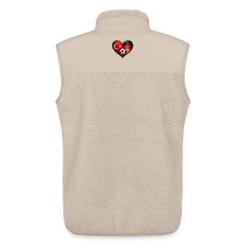 Germany Turkey Heart Football - Unisex Sherpa Gilet by Stanley/Stella - beige - Back - AI Model Male 178 light (178cm)