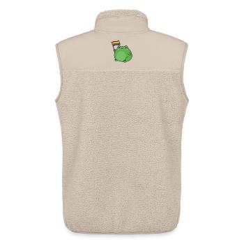 Pride Month LGBTQ - LGBT Frog - Unisex Sherpa Gilet by Stanley/Stella - beige - Back - AI Model Male 178 light (178cm)