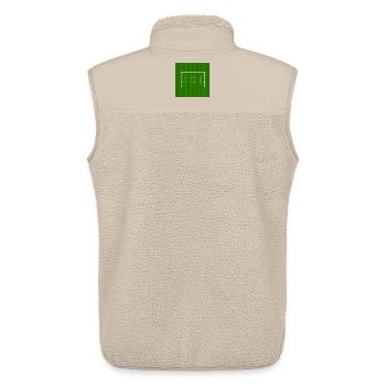 Football Field Minimal Line Art - Unisex Sherpa Gilet by Stanley/Stella - beige - Back - AI Model Male 178 light (178cm)