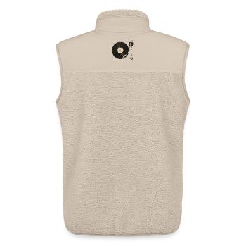 Analog Vinyl Turntable Vibes - Unisex Sherpa Gilet by Stanley/Stella - beige - Back - AI Model Male 178 light (178cm)