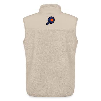 Table tennis, rackets, ball, table tennis tournament - Unisex Sherpa Gilet by Stanley/Stella - beige - Back - AI Model Male 178 light (178cm)