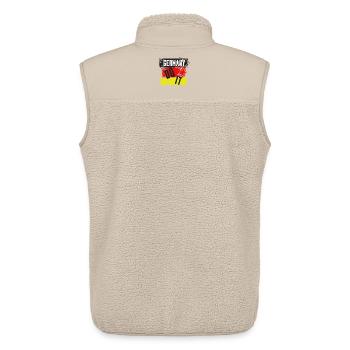 Germany Do It Flag Design Football - Unisex Sherpa Gilet by Stanley/Stella - beige - Back - AI Model Male 178 light (178cm)