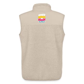 Last Night of Freedom JGA - Unisex Sherpa Gilet by Stanley/Stella - beige - Back - AI Model Male 178 light (178cm)