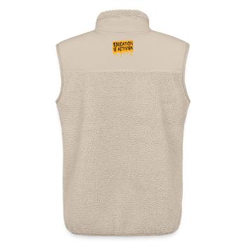 L’éducation est activisme Bildung Aktivismus Déclaration - Veste sans manches sherpa unisexe Stanley/Stella - beige - Dos - AI Model Male 178 light (178cm)