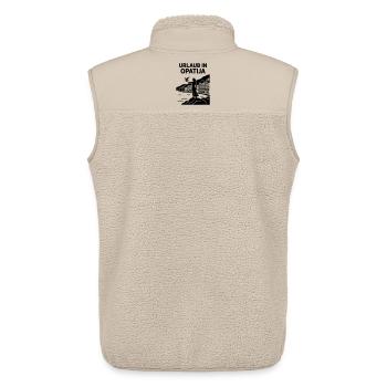 Opatija Holidays Croatia - Unisex Sherpa Gilet by Stanley/Stella - beige - Back - AI Model Male 178 light (178cm)
