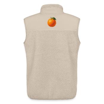 Orange frais dans le style aquarelle - Veste sans manches sherpa unisexe Stanley/Stella - beige - Dos - AI Model Male 178 light (178cm)