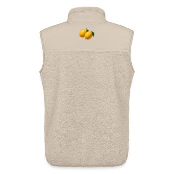 Lemon Brush Art - Unisex Sherpa Gilet by Stanley/Stella - beige - Back - AI Model Male 178 light (178cm)