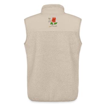 Hibiskus Blüte Danke - Unisex Sherpaweste von Stanley/Stella - Beige - Hinten - AI Model Male 178 light (178cm)