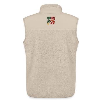 Portugal Fußball Fanshirt & Merch - Unisex Sherpaweste von Stanley/Stella - Beige - Hinten - AI Model Male 178 light (178cm)