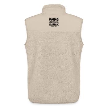 Maman Documentaliste Maman Très Cool - Veste sans manches sherpa unisexe Stanley/Stella - beige - Dos - AI Model Male 178 light (178cm)