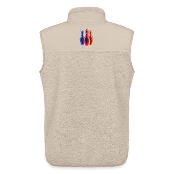 Bowling Synthwave - Unisex Sherpaweste von Stanley/Stella - Beige - Hinten - AI Model Male 178 light (178cm)