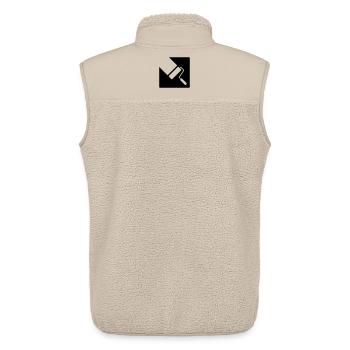 Motif de rouleau de peinture artisanal de peintre - Veste sans manches sherpa unisexe Stanley/Stella - beige - Dos - AI Model Male 178 light (178cm)
