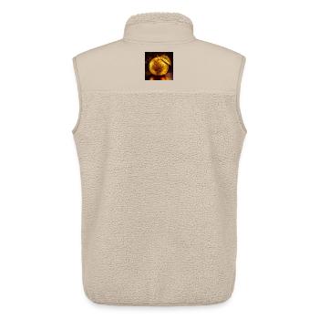 Feuille d’aluminium dorée - Veste sans manches sherpa unisexe Stanley/Stella - beige - Dos - AI Model Male 178 light (178cm)
