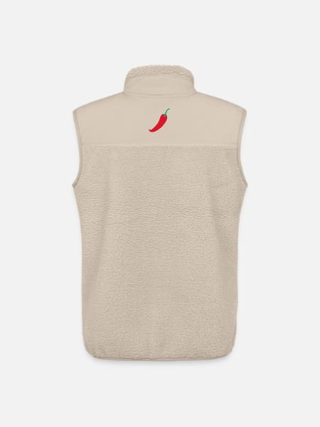 Piment rouge - Veste sans manches sherpa unisexe Stanley/Stella - beige