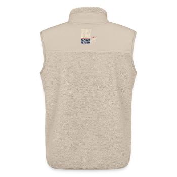 Bienvenue à la maison, Papa Retour militaire - Veste sans manches sherpa unisexe Stanley/Stella - beige - Dos - AI Model Male 178 light (178cm)