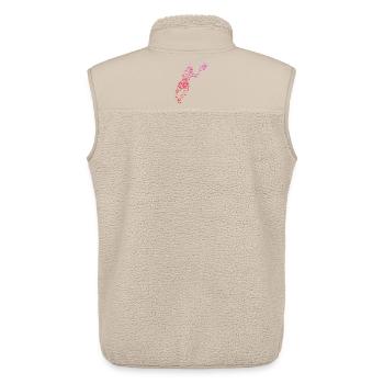 Idée cadeau pour un tennis avec tennis - Veste sans manches sherpa unisexe Stanley/Stella - beige - Dos - AI Model Male 178 light (178cm)