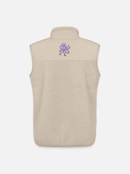 Charme de pieuvre violette - Veste sans manches sherpa unisexe Stanley/Stella - beige