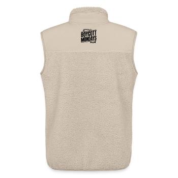 Boycott Mondays - Veste sans manches sherpa unisexe Stanley/Stella - beige - Dos - AI Model Male 178 light (178cm)