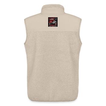Ich brauche keine Therapie – Fußball - Unisex Sherpaweste von Stanley/Stella - Beige - Hinten - AI Model Male 178 light (178cm)