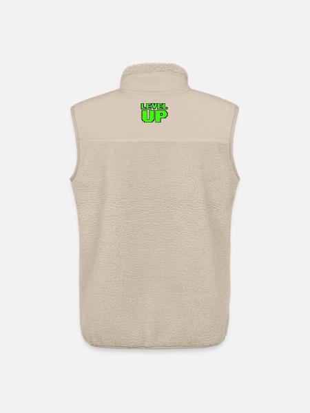 Retro Level Up Gaming T-Shirt 8Bit - Unisex Sherpa Gilet by Stanley/Stella - beige
