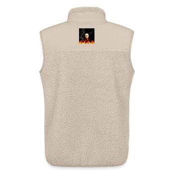 Inferno Mask Celestial Sun - Unisex Sherpa Gilet by Stanley/Stella - beige - Back - AI Model Male 178 light (178cm)