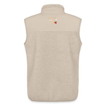 Concierge de l’école - Veste sans manches sherpa unisexe Stanley/Stella - beige - Dos - AI Model Male 178 light (178cm)