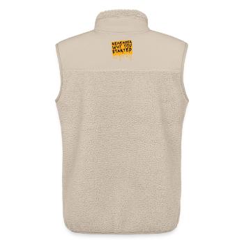 Always Remember Why You Started Motivation Spruch - Unisex Sherpaweste von Stanley/Stella - Beige - Hinten - AI Model Male 178 light (178cm)
