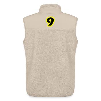 9 Symbole numérique - Veste sans manches sherpa unisexe Stanley/Stella - beige - Dos - AI Model Male 178 light (178cm)