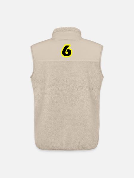 6 Symbole numérique - Veste sans manches sherpa unisexe Stanley/Stella - beige