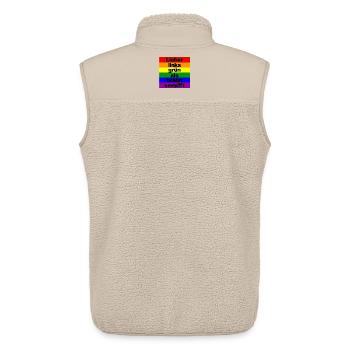 LIEBER LINKS GRÜN ALS BRAUN VERSIFFT, NO NZS  - Unisex Sherpaweste von Stanley/Stella - Beige - Hinten - AI Model Male 178 light (178cm)