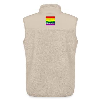 RASSISMUS IST KEINE ALTERNATIVE NIE WIEDER, NO NZS - Unisex Sherpaweste von Stanley/Stella - Beige - Hinten - AI Model Male 178 light (178cm)