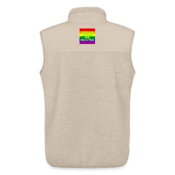 WÄHLEN GEGEN DIE RECHTEN, DEMOKRATIE, NO NZS - Unisex Sherpaweste von Stanley/Stella - Beige - Hinten - AI Model Male 178 light (178cm)