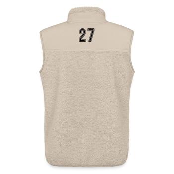 27 Number Symbol - Unisex Sherpa Gilet by Stanley/Stella - beige - Back - AI Model Male 178 light (178cm)
