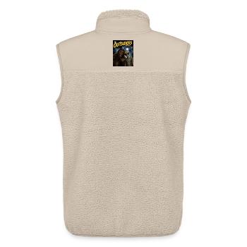 Monsters United : Vol de Nuit - Veste sans manches sherpa unisexe Stanley/Stella - beige - Dos - AI Model Male 178 light (178cm)