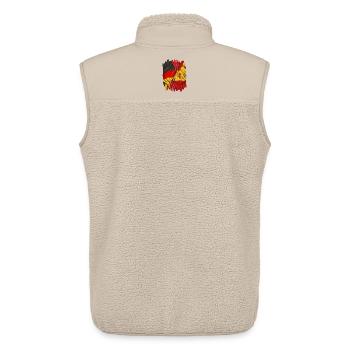 Fiers des drapeaux de l’Allemagne et de l’Espagne - Veste sans manches sherpa unisexe Stanley/Stella - beige - Dos - AI Model Male 178 light (178cm)