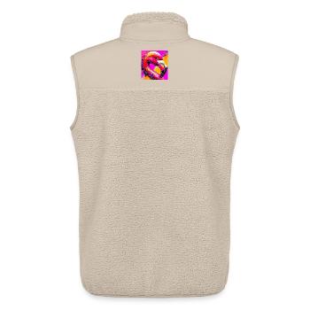 Flamant - Veste sans manches sherpa unisexe Stanley/Stella - beige - Dos - AI Model Male 178 light (178cm)