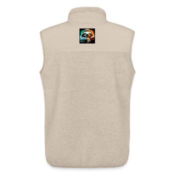 sloth - Unisex Sherpa Gilet by Stanley/Stella - beige - Back - AI Model Male 178 light (178cm)