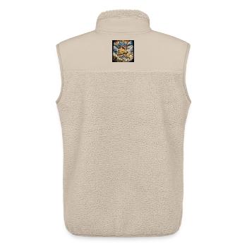 Il n’y a pas de limite - Veste sans manches sherpa unisexe Stanley/Stella - beige - Dos - AI Model Male 178 light (178cm)