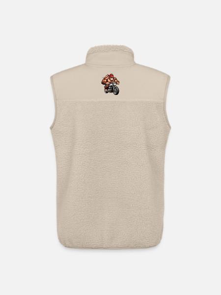 Biker Gorille Musclé - Veste sans manches sherpa unisexe Stanley/Stella - beige