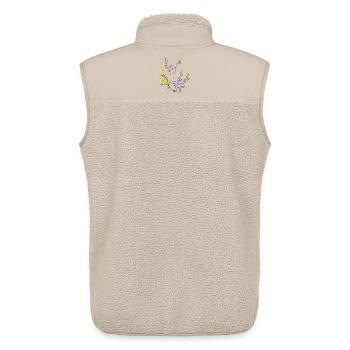 Gartenblumen  - Unisex Sherpaweste von Stanley/Stella - Beige - Hinten - AI Model Male 178 light (178cm)
