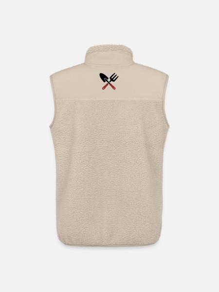 Garden Tool Shovel Icon - Unisex Sherpa Gilet by Stanley/Stella - beige