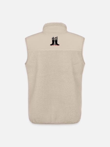 Rubber Boots Plants Icon - Unisex Sherpa Gilet by Stanley/Stella - beige