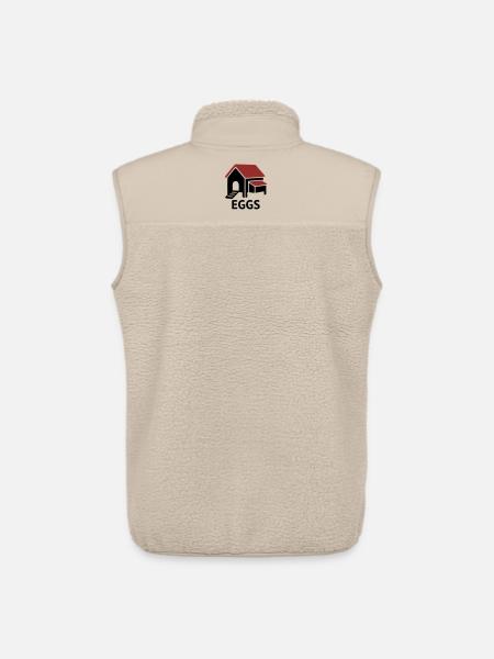 Chicken Coop Eggs Badge - Unisex Sherpa Gilet by Stanley/Stella - beige